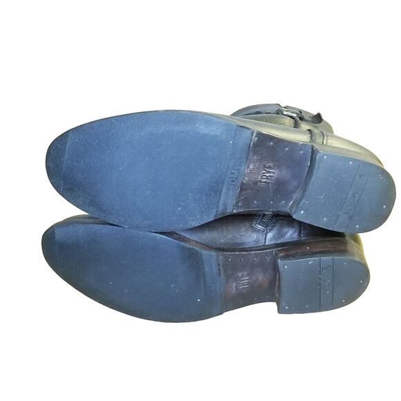 Frye Melissa Seam Short Boots Women Size 11 Dark Brown Leather Strap Buckle Zip - Picture 5 of 6